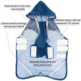 img 1 attached to Waterproof Dog Raincoat for Large Dogs - ISPET Dog Hooded Raincoat with Reflective Stripe, Lightweight, Premium Dog Poncho Raincoat for Medium and Large Dogs X-Large, Blue