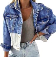 π longyida cropped distressed women's jacket - trendy women's clothing logo