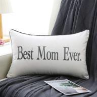 🎁 sanmetex mom gifts from son and daughter - best mom ever lumbar pillow cover 12 x 20 inches: a special mother's day, birthday, thanksgiving, christmas, and valentine's day surprise logo