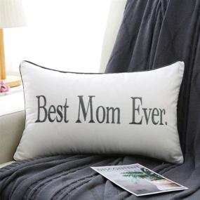 img 4 attached to 🎁 Sanmetex Mom Gifts from Son and Daughter - Best Mom Ever Lumbar Pillow Cover 12 X 20 Inches: A Special Mother's Day, Birthday, Thanksgiving, Christmas, and Valentine's Day Surprise