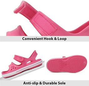 img 1 attached to Кроссовки для мальчиков Seannel Sandals Outdoor Toddler U821TLX001 Rose - идеальная обувь для активных малышей.