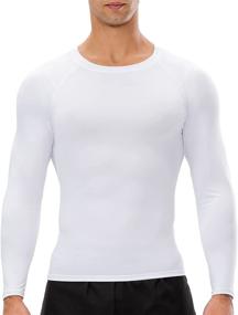 img 3 attached to Compression Athletic Workout Undershirts Baselayers Men's Clothing
