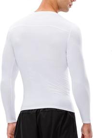 img 2 attached to Compression Athletic Workout Undershirts Baselayers Men's Clothing