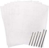 versatile clear plastic mesh canvas kit with 6 canvas sheets & 6 large eye blunt needles - ideal for plastic canvas crafts! logo