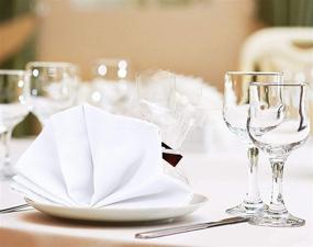 img 1 attached to White Cloth Napkins 18x18 Inches, 12 Pack - Soft & Durable Cotton Blend Dinner Napkins by Utopia Kitchen