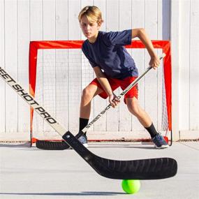 img 1 attached to 🏒 GoSports Street Hockey: Select Between Street Hockey Goal Set with Sticks or Street Hockey Sticks (2 Pack)