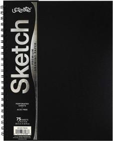 img 4 attached to 📔 Pacon UCreate Poly Cover Sketch Book: Heavyweight, 12" x 9", 75 Sheets - Durable and Versatile Sketchbook for Artists