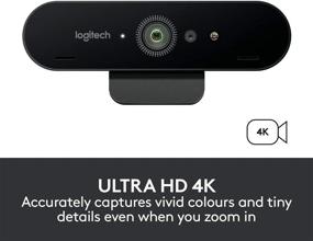 img 2 attached to 🎥 Black Logitech BRIO Ultra HD Webcam: Enhance Video Conferencing, Recording, and Streaming