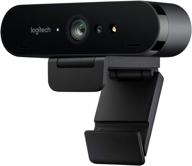 🎥 black logitech brio ultra hd webcam: enhance video conferencing, recording, and streaming logo