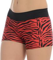 anza girls activewear zebra printed dance booty shorts: fashionable & functional performance shorts for young dancers логотип