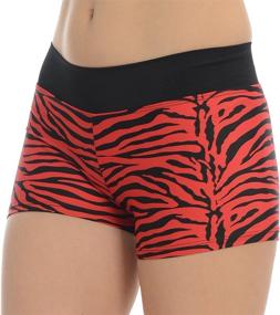 img 3 attached to Anza Girls Activewear Zebra Printed Dance Booty Shorts: Fashionable & Functional Performance Shorts for Young Dancers