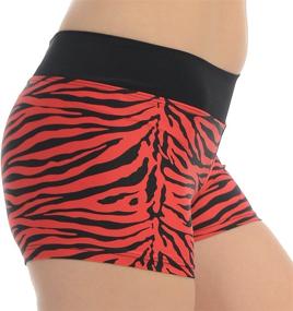 img 2 attached to Anza Girls Activewear Zebra Printed Dance Booty Shorts: Fashionable & Functional Performance Shorts for Young Dancers