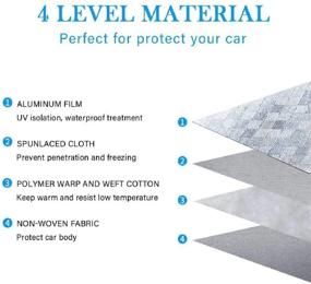 img 2 attached to 🌬️ OMIGAO Windshield Snow Cover - Premium Half Car Cover for Sedan & SUV - Waterproof, All-Weather, Windproof, Dustproof - Protect Your Windshield & Roof from Snow, Ice, Winter & Summer