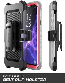 img 1 attached to Продукт: "Чехол SUPCASE серии Unicorn Beetle Pro для Galaxy S9 с встроенным защитным экраном, полнотелый прочный чехол с кобурой для Galaxy S9 (2018 год) - розовый