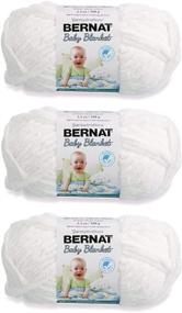 img 3 attached to 🍼 Bernat Baby Blanket Yarn (3-Pack) in White - Soft and Cozy for Baby Projects