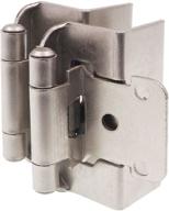 🔧 decobasics full overlay cabinet hinges 1/2” (25 pair - 50 pack), full wrap overlay cabinet hinge, full wrap around hinges for kitchen cabinet - easy & efficient installation (satin nickel) logo