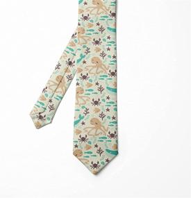 img 3 attached to 🍁 Foliage Illustration Vermilion Men's Necktie by Ambesonne - Ties, Cummerbunds & Pocket Squares - Improved SEO