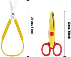 img 3 attached to 📏 DANIVE Craft Scissors Set - 3PCS Loop Scissors & 4PCS Decorative Paper Edge Scissors - Adaptive Design - Right & Left Hand Support - Ideal for Teachers, Scrapbooking, DIY Projects, and Special Needs