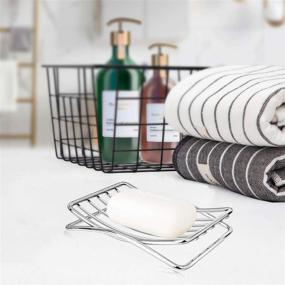 img 1 attached to 🧼 Stainless Steel Soap Dish Holder - GUUKAR: Self-Draining Soap Dish for Shower, Bathroom, Kitchen Sink - Quick Dry & Easy to Clean - Ideal for Bar Soap and Sponge Storage (Soap Saver Sold Separately)