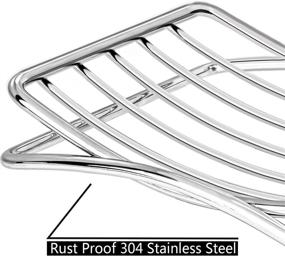 img 3 attached to 🧼 Stainless Steel Soap Dish Holder - GUUKAR: Self-Draining Soap Dish for Shower, Bathroom, Kitchen Sink - Quick Dry & Easy to Clean - Ideal for Bar Soap and Sponge Storage (Soap Saver Sold Separately)