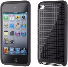 img 1 attached to 📱 Speck SPK-A0130 Rubberized HD PixelSkin Case for iPod Touch 4G - Black: Ultimate Protection with HD PixelSkin Technology