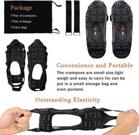 img 2 attached to 👞 Shaddock Ice Cleats for Shoes and Boots - Ice Traction Cleats Crampons for Men, Women, and Kids, Winter Walking on Ice and Snow - Anti-Slip Overshoe Stretch Footwear