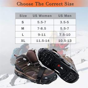 img 1 attached to 👞 Shaddock Ice Cleats for Shoes and Boots - Ice Traction Cleats Crampons for Men, Women, and Kids, Winter Walking on Ice and Snow - Anti-Slip Overshoe Stretch Footwear