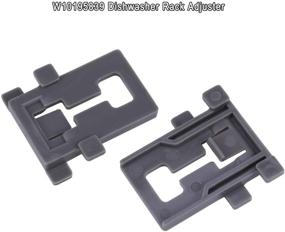 img 1 attached to [UPGRADED] Dishwasher Upper Rack Parts 6 Pack: W10350376 Top Rack Adjuster, W10195839 Adjuster, and W10195840 Positioner – Compatible with Whirlpool Kenmore Elite 665 Dishwasher, W10350374