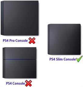 img 3 attached to 🎮 Custom Designed Waterproof Dust Cover for PS4 Slim Console - eXtremeRate Horizontal Double Layer Soft Neat Lining Dustproof Precision Cut with Easy Access Cable Port