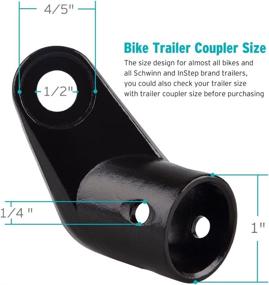 img 2 attached to 🚲 Titanker 2-Pack Angled Elbow Bike Trailer Coupler Attachment for Instep & Schwinn Bicycle Trailers