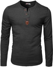 img 3 attached to Men's Clothing H2H Casual T-Shirt Charcoal - CMTTL0103