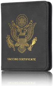 img 1 attached to Vaccination Leather Vaccine Protector Wallets