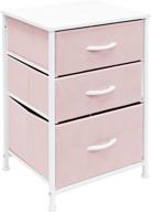 🛏️ sorbus nightstand: 3-drawer furniture storage chest tower for bedroom, closet, office in pink логотип