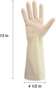img 3 attached to 🧤 Cleanbear Latex-Free Rubber Gloves - Heavy Duty Cleaning Gloves for Kitchen Dishwashing - Size M (13 Inches, 2 Pairs)