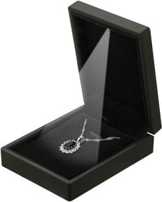 img 4 attached to 💍 BLACK LED Light Pendant Necklace Gift Box: Velvet Jewelry Display Case for Proposal, Engagement, Wedding, Anniversary, Birthday & Valentine's Day