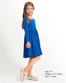 img 3 attached to 👗 STELLE Toddler Casual Twirly Sleeve Girls' Clothing