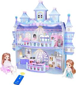 img 4 attached to 🏠 Two-Story Playhouse with Furniture Accessories - Dollhouse
