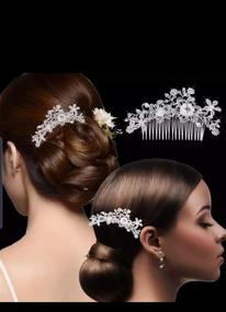 img 4 attached to Bridal Hair Accessories Rhinestone Bridesmaid