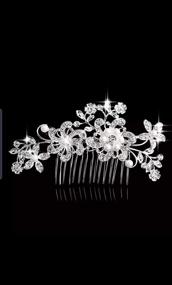 img 3 attached to Bridal Hair Accessories Rhinestone Bridesmaid