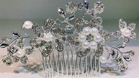 img 1 attached to Bridal Hair Accessories Rhinestone Bridesmaid