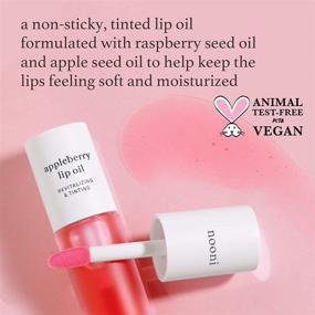 img 3 attached to 🍏 NOONI Appleberry Lip Oil - Korean Lip Oil for Dry Lips, Skincare Solution | Vegan, Cruelty-Free, PETA Certified, Paraben-Free, Mineral-Oil Free