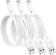 ⚡️ apple mfi certified 3-pack iphone charger 3ft, lightning to usb cable 3 foot, super fast charging cables for iphone 12 mini 12 pro max 11 pro max xs xr x 6 ipad logo