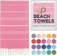 🛀 pamuklu turkish bath towels - premium cotton, extra large sand-free soft beach towel, fast-drying travel blanket, oversized body wrap towel set, bathroom hand and body towels (pink plain) logo