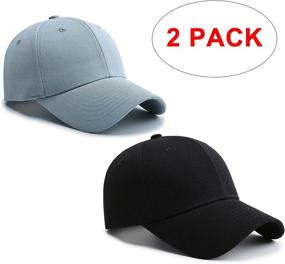 img 3 attached to 🧢 PFFY 2 Packs Baseball Cap Golf Dad Hat: Stylish Unisex Headwear for Men and Women