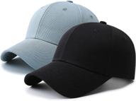 🧢 pffy 2 packs baseball cap golf dad hat: stylish unisex headwear for men and women logo