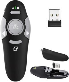 img 4 attached to Wireless Presentation Clicker Remote with Laser Pointer - USB Presenter for Slideshow PowerPoint - Compatible with Windows 10 and MAC - Support for PPT, Keynote, and Google Slides (K100B)
