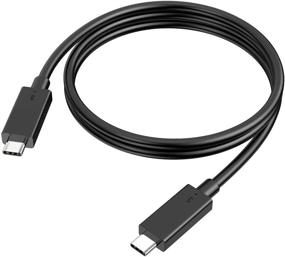 img 2 attached to 1.6ft/0.5m USB4 Cable with 40Gbps Speed: Compatible with Thunderbolt 3, 100W, Male to Male 💨 Cord for TB3 Devices such as New MacBook Pro M1, ThinkPad Yoga, Alienware 17, and More