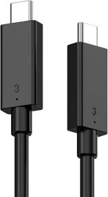 img 3 attached to 1.6ft/0.5m USB4 Cable with 40Gbps Speed: Compatible with Thunderbolt 3, 100W, Male to Male 💨 Cord for TB3 Devices such as New MacBook Pro M1, ThinkPad Yoga, Alienware 17, and More
