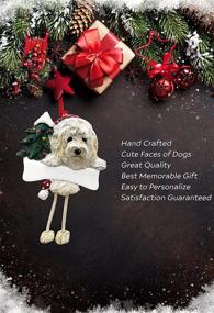 img 3 attached to 🎄 Hand-Painted Goldendoodle Ornament: Personalizable with Unique Dangling Legs - Perfect Christmas Décor