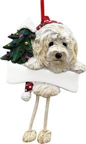 img 4 attached to 🎄 Hand-Painted Goldendoodle Ornament: Personalizable with Unique Dangling Legs - Perfect Christmas Décor